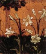 Upper Rhenish Master Details of The Little Garden of Paradise oil on canvas